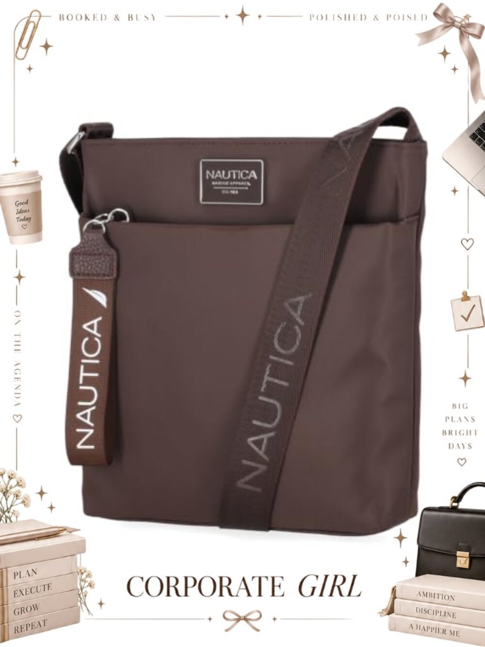 Nylon Small Crossbody Bag Adjustable Shoulder Strap Travel Purse